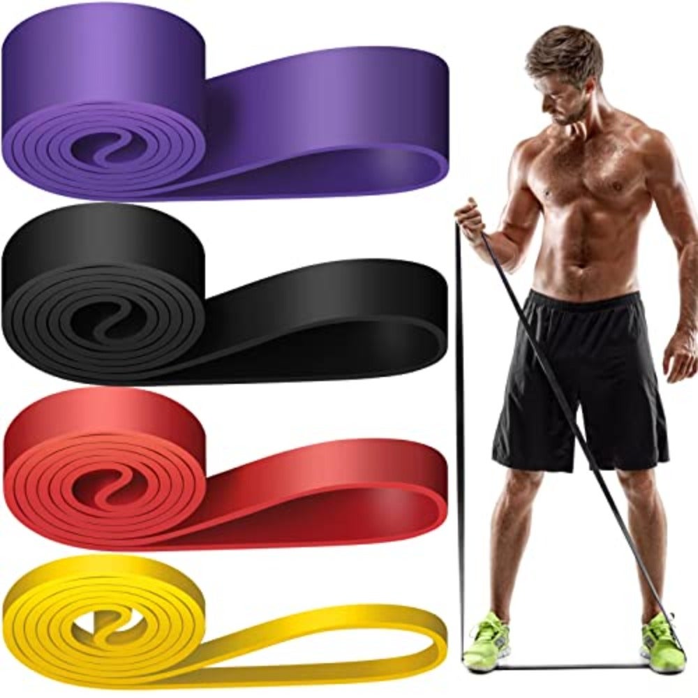 Resistance Bands Set 4pcs, Exercise Bands for Men and Women, Pull Up Assistance Bands, Suitable for Muscle Training, Physical Therapy