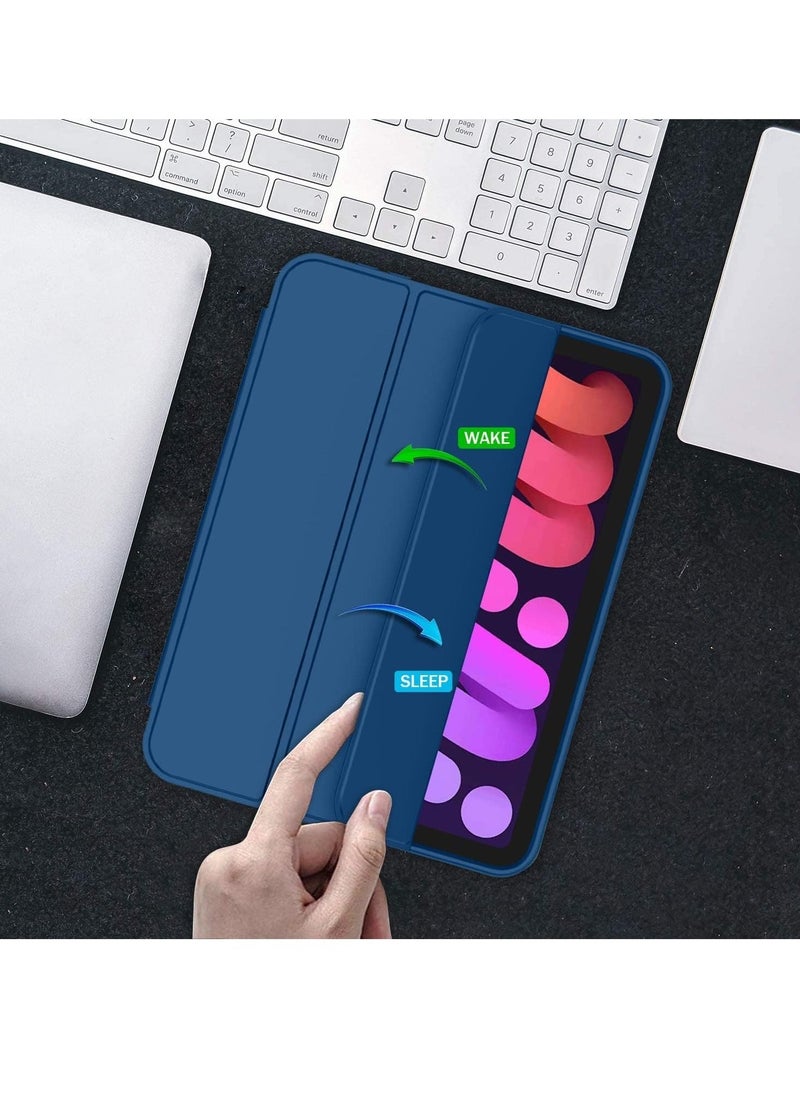 JAJEEK NEW Smart Case with Pencil Holder Compatible with iPad Mini 6, Trifold Stand Smart Case with Soft TPU Back, Auto Wake/Sleep, Dust Proof & Anti-Fingerprint, Heavy Duty Protection - Image 3