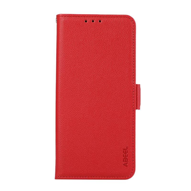 MS غطاء هاتف بملمس جلد لـ Redmi Note 14 Pro مع مقاوم للصدمات وحامل بطاقات مع مقاوم للصدمات مع حماية من السقوط مع حامل قابل للطي باللون بني بوظيفة حامل باللون البني باللون الأحمر - Image 2