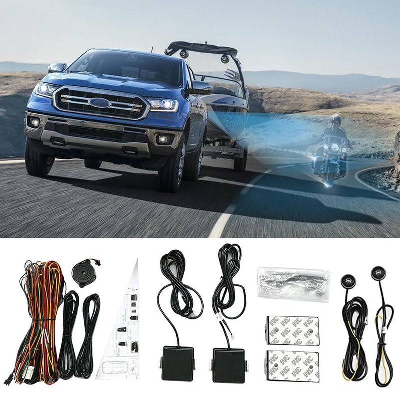Generic Tevioris Blind Spot Detection System, Universal 24GHz Millimeter Wave, Radar Car Blind Spot Monitoring System, BSD Reversing Parking System with 2 Radar Sensors  - Image 1