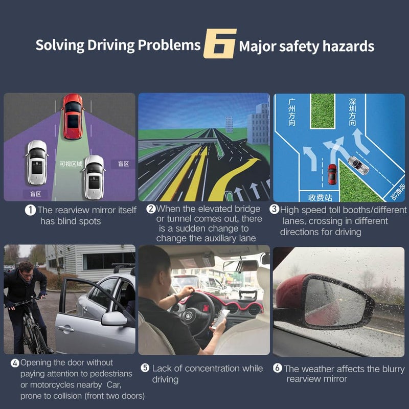 Generic Tevioris Blind Spot Detection System, Universal 24GHz Millimeter Wave, Radar Car Blind Spot Monitoring System, BSD Reversing Parking System with 2 Radar Sensors  - Image 2