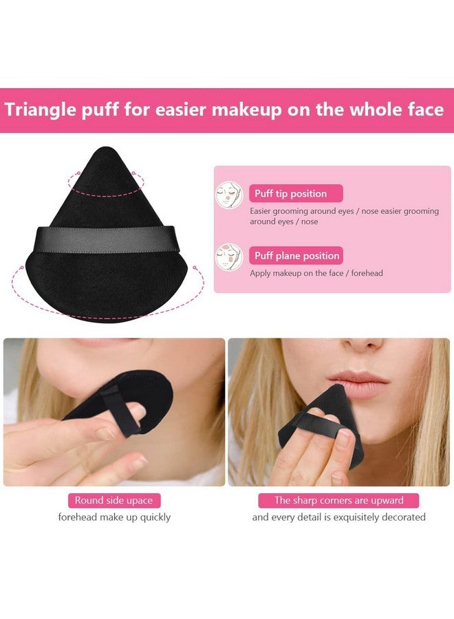 BH STUDIO PRO BH STUDIO PRO 6 Pieces Face Soft Triangle Makeup Puff For Loose Powder Body Powder, Wedge Shape Velour Cosmetic Sponge For Contouring, Under Eyes And Corners, Beauty Makeup Tools (Multi Colored)  - Image 5