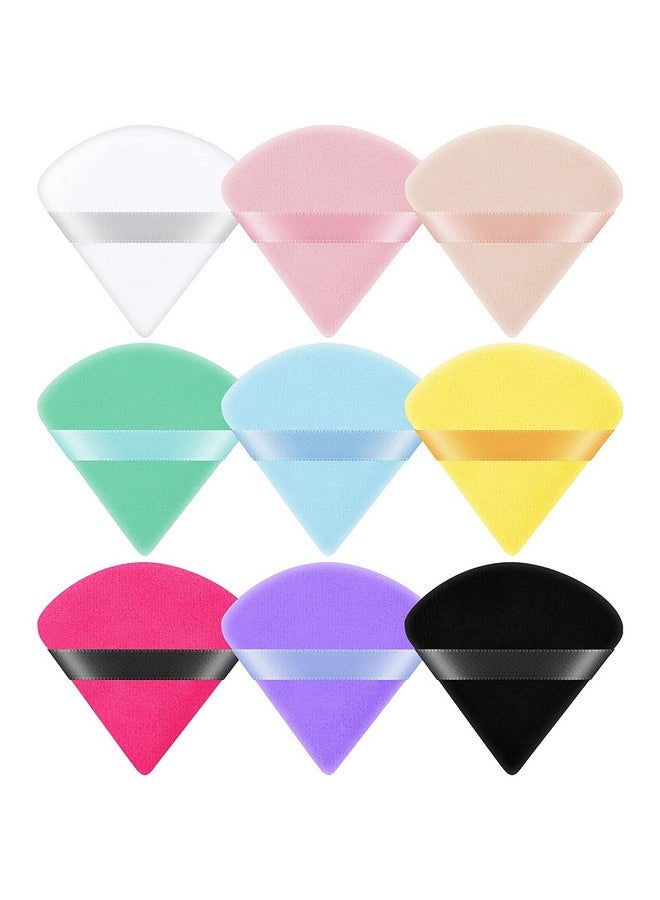 BH STUDIO PRO BH STUDIO PRO 6 Pieces Face Soft Triangle Makeup Puff For Loose Powder Body Powder, Wedge Shape Velour Cosmetic Sponge For Contouring, Under Eyes And Corners, Beauty Makeup Tools (Multi Colored)  - Image 1