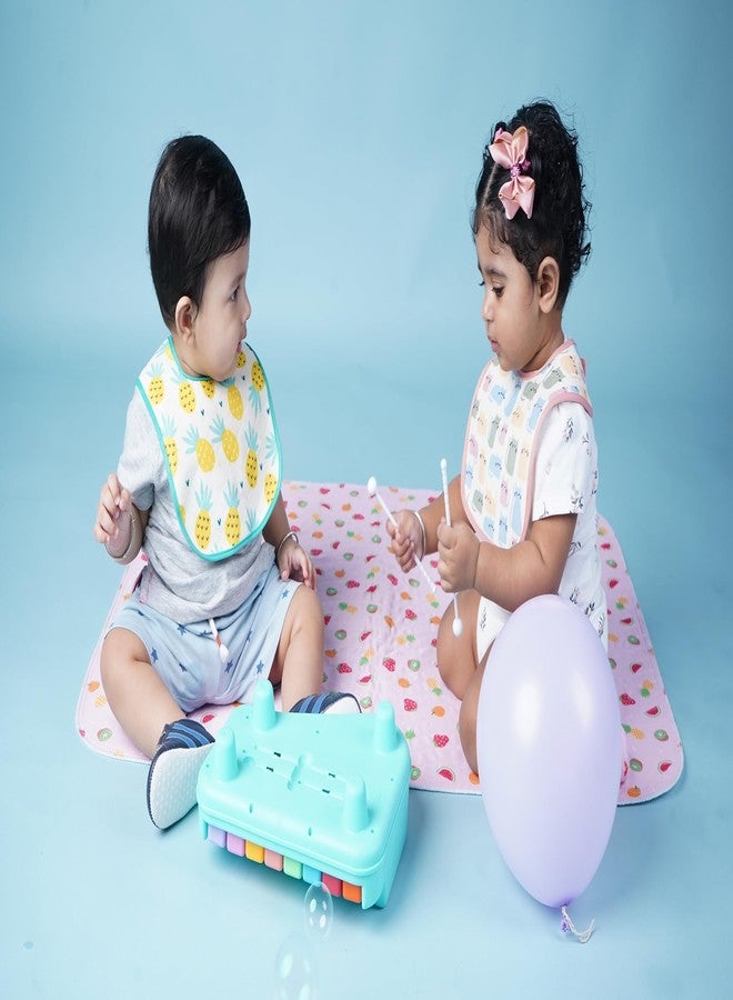 Happy Matty مجموعة مرايل رضاعة الأطفال من هابي ماتي، سريعة الجفاف وقابلة للغسل، مكونة من 5 قطع، متعددة الألوان، من عمر 0 إلى 3 سنوات، مقاس كبير (28 سم × 20 سم). - Image 3