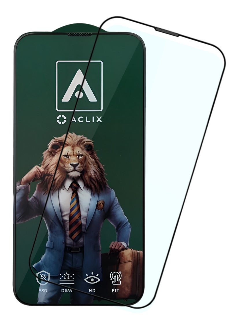 ACLIX Antistatic ESD Dustproof Premium Quality High Definition Tempered Glass Screen Protector Designed For  iPhone 15 Pro Max - Image 1