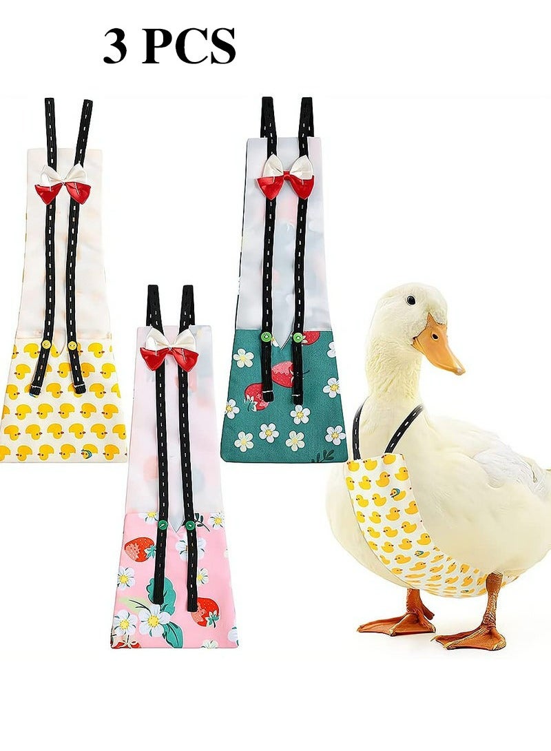 يا إلهي حفاضات دواجن ، 3 عبوات قابلة للغسل قابلة لإعادة الاستخدام سراويل الحفاض لإوز بطة الدجاج ، حجم M - Image 1