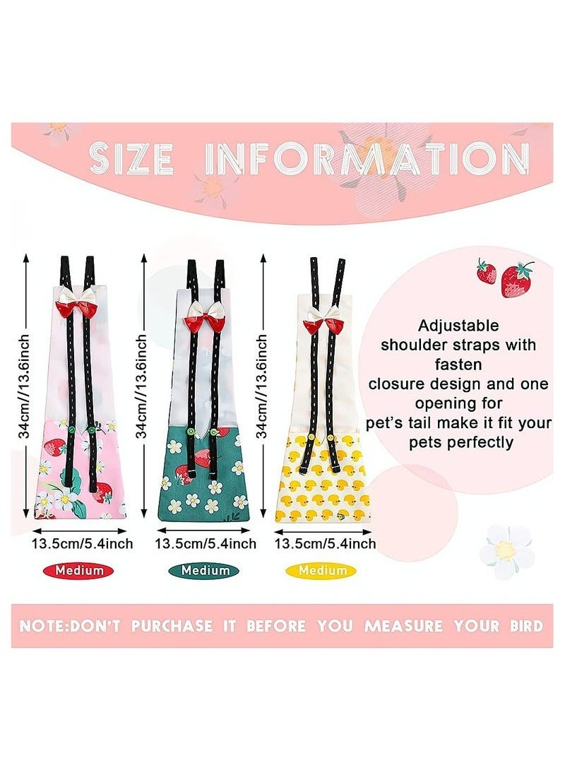 يا إلهي حفاضات دواجن ، 3 عبوات قابلة للغسل قابلة لإعادة الاستخدام سراويل الحفاض لإوز بطة الدجاج ، حجم M - Image 4