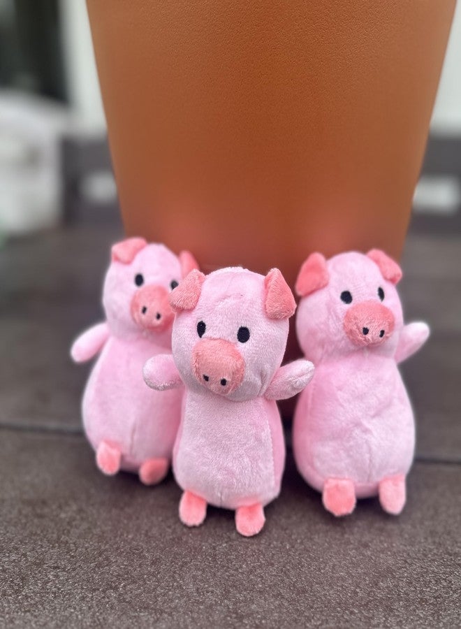 Glow Pups Pig Dog Toys, Barnyard Squeaky Plush Interactive Dog Toy for Small Dogs, 3 Pack of Pig Toys, Red and Brown, Crinkling Barn, Squeaky Animals, 4.5" X 2" X 2" (Animals) - Image 4