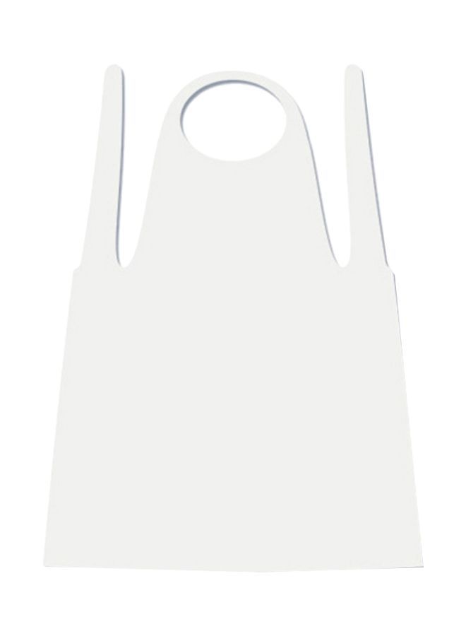 NIBEMINENT Waterproof Oil Resistant Lastics Apron White 98x60centimeter - Image 1