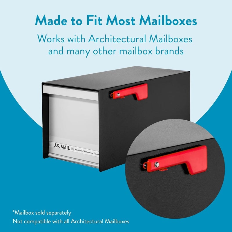 ARCHITECTURAL MAILBOXES Galvanized Steel Mailbox Flag Replacement Kit, Red - Image 5