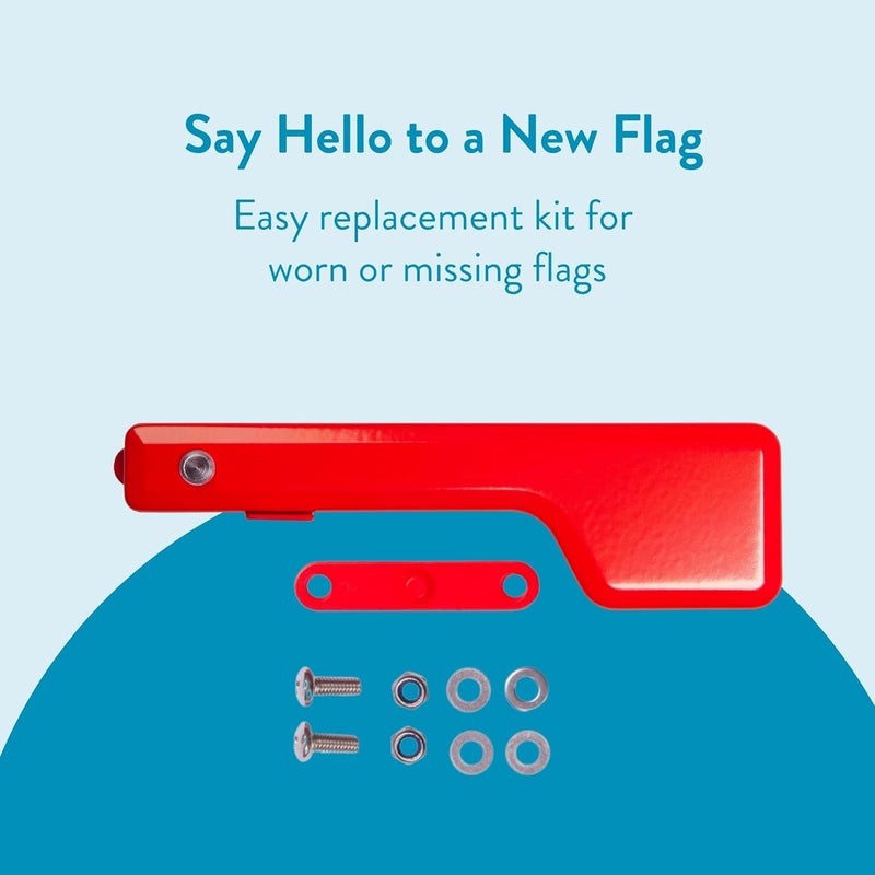 ARCHITECTURAL MAILBOXES Galvanized Steel Mailbox Flag Replacement Kit, Red - Image 3