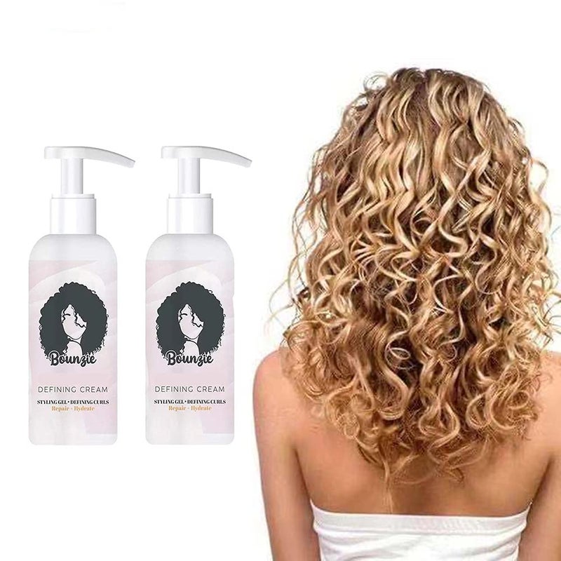 Curls Boost Defining Cream Natural Frizz Control Moisturizing Curl Conditioner Cream Professional Styling GelHair Treatment for Curls for Wavy  Curly Hair Products2PC