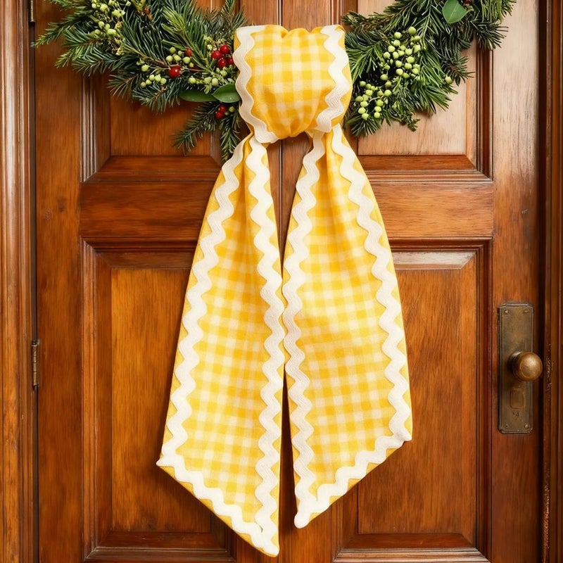 Wavy plaid ribbon curtain tiebacks birthday Christmas party gift boxes wedding New Year decorations - Image 1