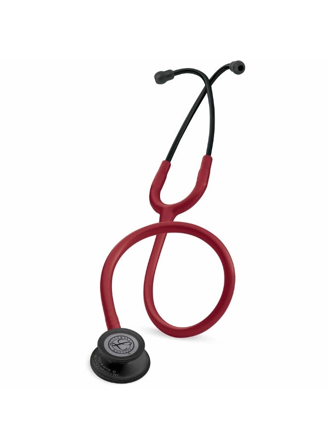 3M Littmann Littmann Classic III Stethoscope Burgundy Black 5868 Dual Sided Chestpiece High Acoustic Sensitivity - Image 4