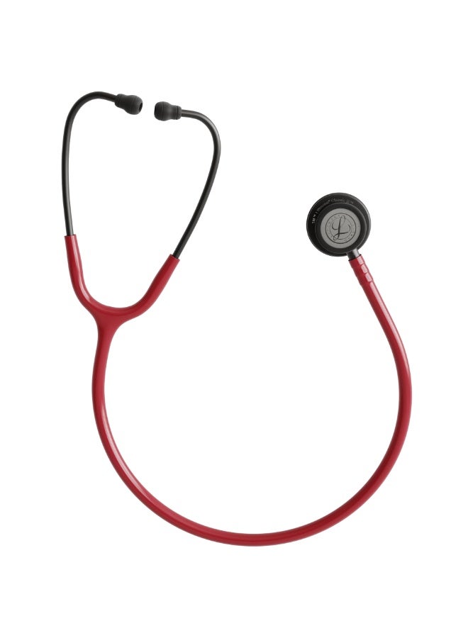 3M Littmann Littmann Classic III Stethoscope Burgundy Black 5868 Dual Sided Chestpiece High Acoustic Sensitivity - Image 2