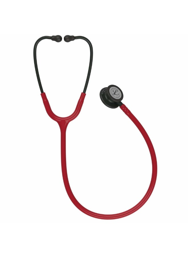 3M Littmann Littmann Classic III Stethoscope Burgundy Black 5868 Dual Sided Chestpiece High Acoustic Sensitivity - Image 3