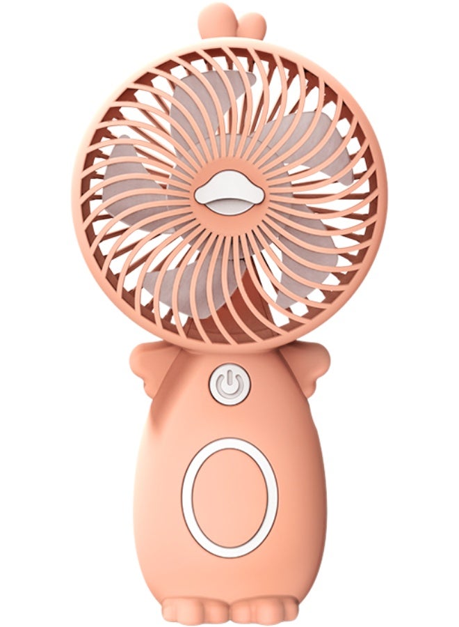 Handheld Cute Cartoon Mini Electric Fan, 300mAh, Portable Charging USB for Kids Students for Car & RV Plastic Material, One Wind Speed - Multicolor - Image 1