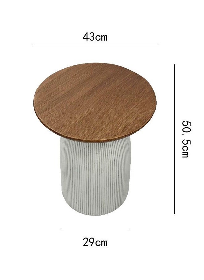 Modern Scandinavian Design Round Side Table Round Edges Smooth Finish Pedestal Side Table End Table for Living Room Bedroom Home Office Furniture 43x50.5 cm (Fully Assembled) - pzsku/Z6BE1B6EBB205CEA7CCBAZ/45/_/1732289879/41e4f4d1-3bee-4c0c-a988-b3e82e396c89