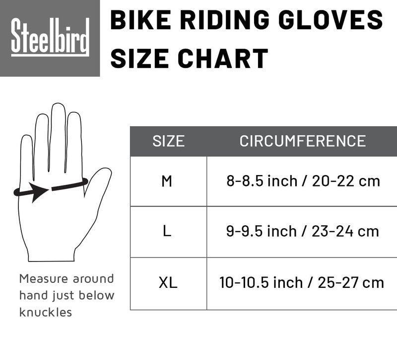 Steelbird Polyester Adventure A-1 Full Finger Riding Gloves With Touch Screen Sensitivity At Thumb & Index Finger, Protective Off-Road Motorbike Racing (L, Red, Cycling) - Image 2