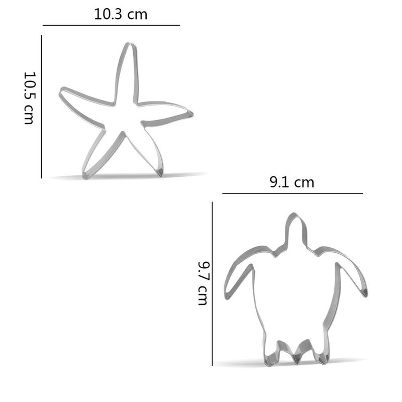 Keewah Large Sea Creatures Cookie Cutters - 8 Pieces - Stainless Steel - Image 5