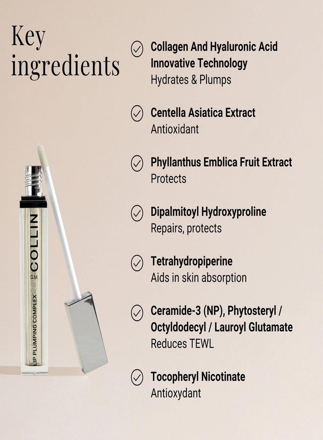 جي.م. كولين مُركّب تكبير الشفاه من جي إم كولين (شفاف) | مُلمّع شفاه مُرطّب مُصمّم بالكولاجين وحمض الهيالورونيك لشفاه ممتلئة بشكل واضح - Image 3