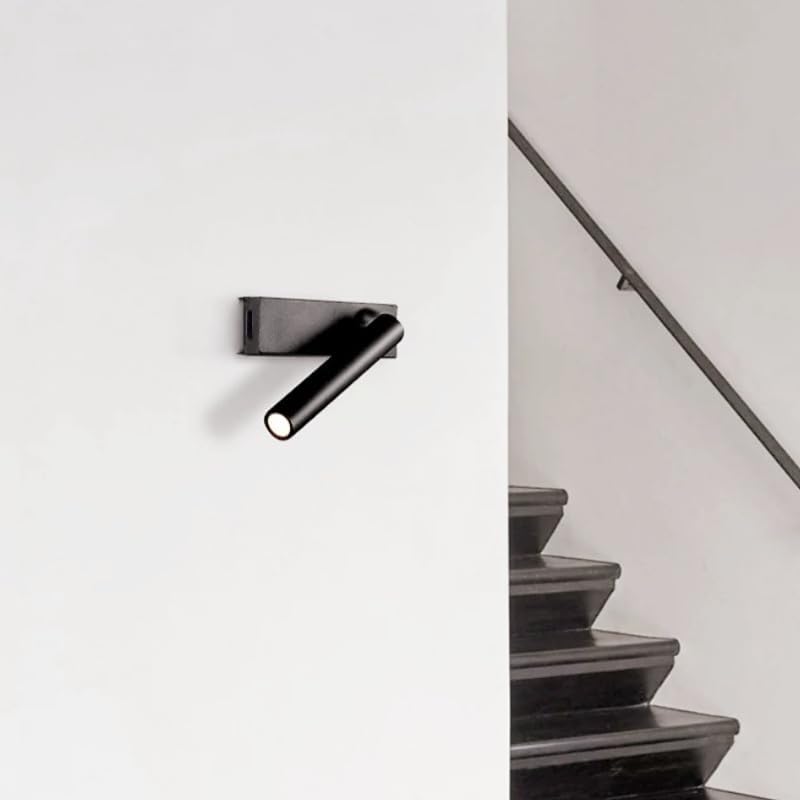 Minimalist Rotatable Wall Lamp - Creative USB Reading Light for Living Room & Bedroom(4000K Neutral Light,White_5W) - Image 3