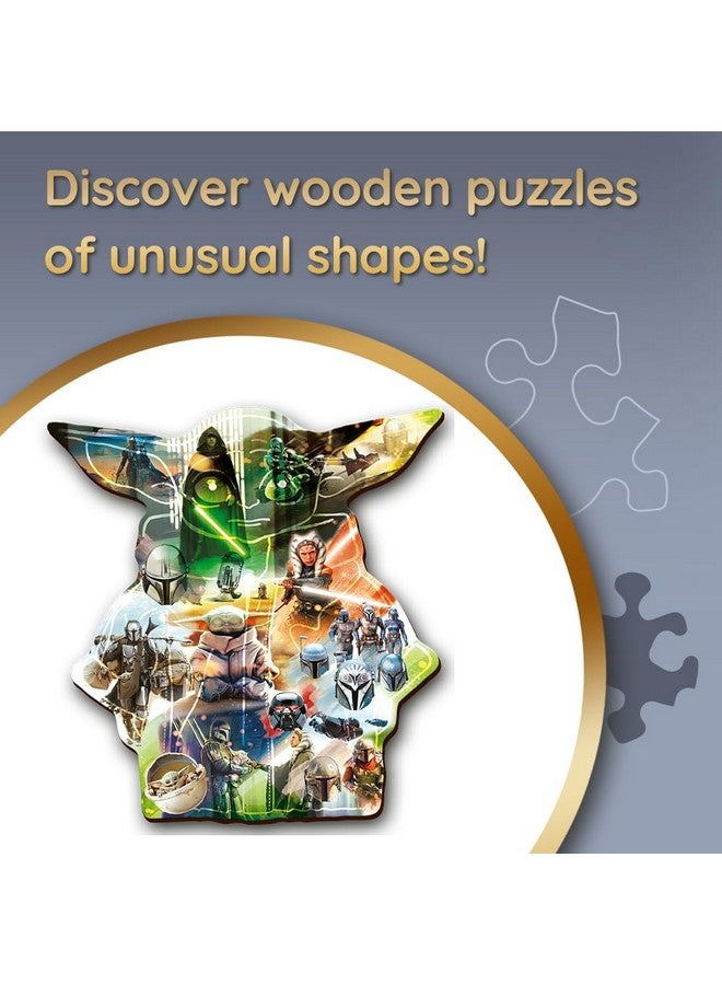 Trefl Star Wars The Mandalorian Wood Craft 500+5 Piece Jigsaw Puzzle The Mysterious Grogu Irregular Shapes, 50 Special Puzzles, Modern Premium Puzzle, For Adults And Children From 12 Years Old  - Image 4