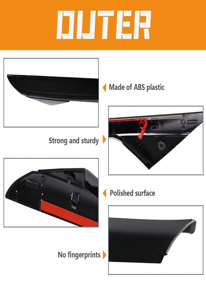 POSENG Left& Right Front Windshield A-Pillar Molding Trim Compatible with Ford Explorer 2011-2019 4 Door Utility Replaces BB5Z7803136AA BB5Z7803137AA BB5Z7803144AA BB5Z7803145AA inner & Outer HTRACING - Image 3