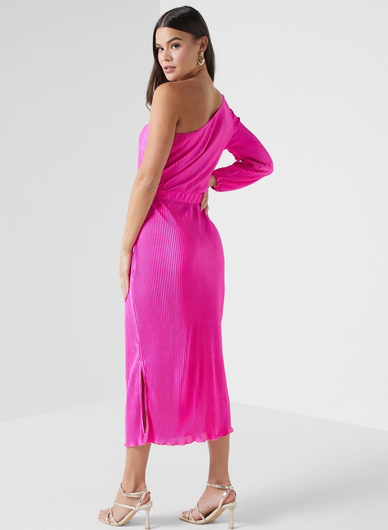ELLA Pleated One-Shoulder Dress  - Image 2