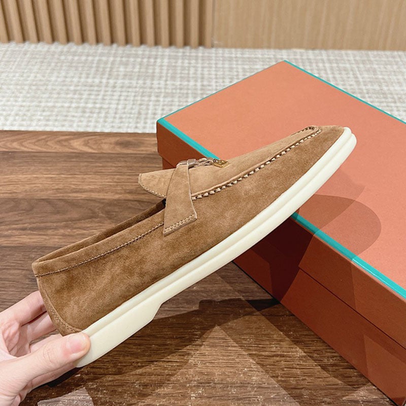 New British Style Soft-Soled Comfortable Loafers Single-Layer Shoes Slip-On Flat Tassel Women'S Shoes Leather Shoes For Men - Image 3