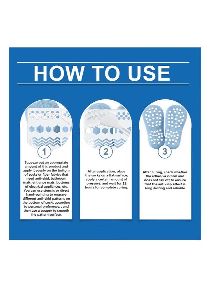 JUE-FISH Sock Stop Agent，Strong Anti Slip，Comfortable And Breathable，Quick Drying And Non Stick，Durable，Suitable For Socks，Gloves，Floor Mats，Waterproof And Moisture Proof，Portable Design（50ml） - Image 5