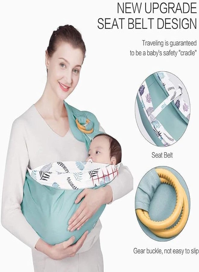 Mixen Baby Carrier Wrap,Baby Holder, Hip Seat,All-in-One Baby Wrap Carrier,Cotton, Lightweight and Breathable,Adjustable Baby Carrier,Ergonomic Pure,for Newborns and Older Babies - Image 2