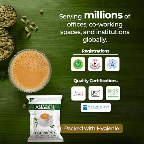 Atlantis Amazon Premix Tea Powder Cardamom Plus Flavor 1 kg Pack for Machines - Image 4