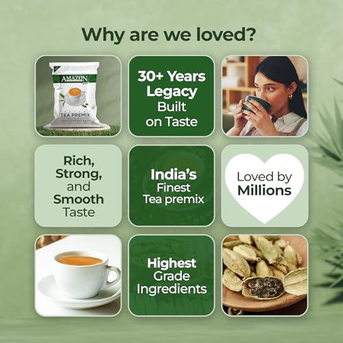 Atlantis Amazon Premix Tea Powder Cardamom Plus Flavor 1 kg Pack for Machines - Image 5