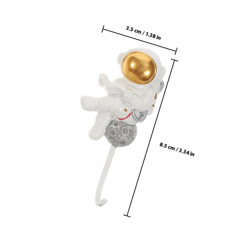Astronaut Adhesive Wall Hooks Strong Glue No Drill Mounted For Entryway Bathroom Organizer - Image 3