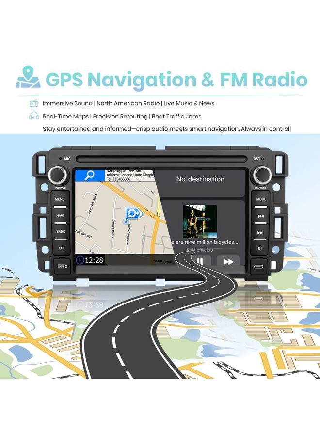 Votheon Android 13 Car Stereo Radio 2GB+64GB with Wireless Carplay & Android Auto, Backup Camera, 7 Inch HD Touchscreen | for Chevrolet Silverado Tahoe GMC Sierra Yukon 2007-2014 - Image 2