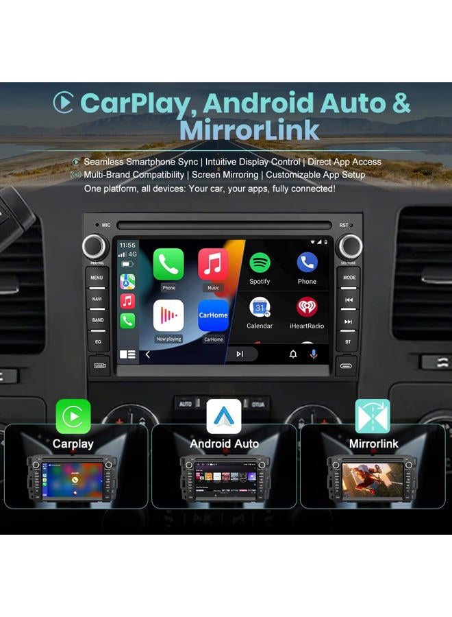 Votheon Android 13 Car Stereo Radio 2GB+64GB with Wireless Carplay & Android Auto, Backup Camera, 7 Inch HD Touchscreen | for Chevrolet Silverado Tahoe GMC Sierra Yukon 2007-2014 - Image 5