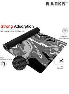 WAOKN Anti-Skid Mousepad Large Keyboard Mouse Pad Desk Mat,Extended Contour Mouse Mat for Home and Office, Large Gaming Mousepad Laptop Keyboard Mat with Non-Slip Rubber Base, Stitched Edges(900x400mm)  - Image 4