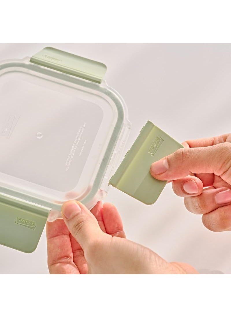 Glasslock GLASSLOCK Pure Airtight Tempered Food Container, Microwave and Dishwasher safe, Rectangle – 390 ml  - Image 3
