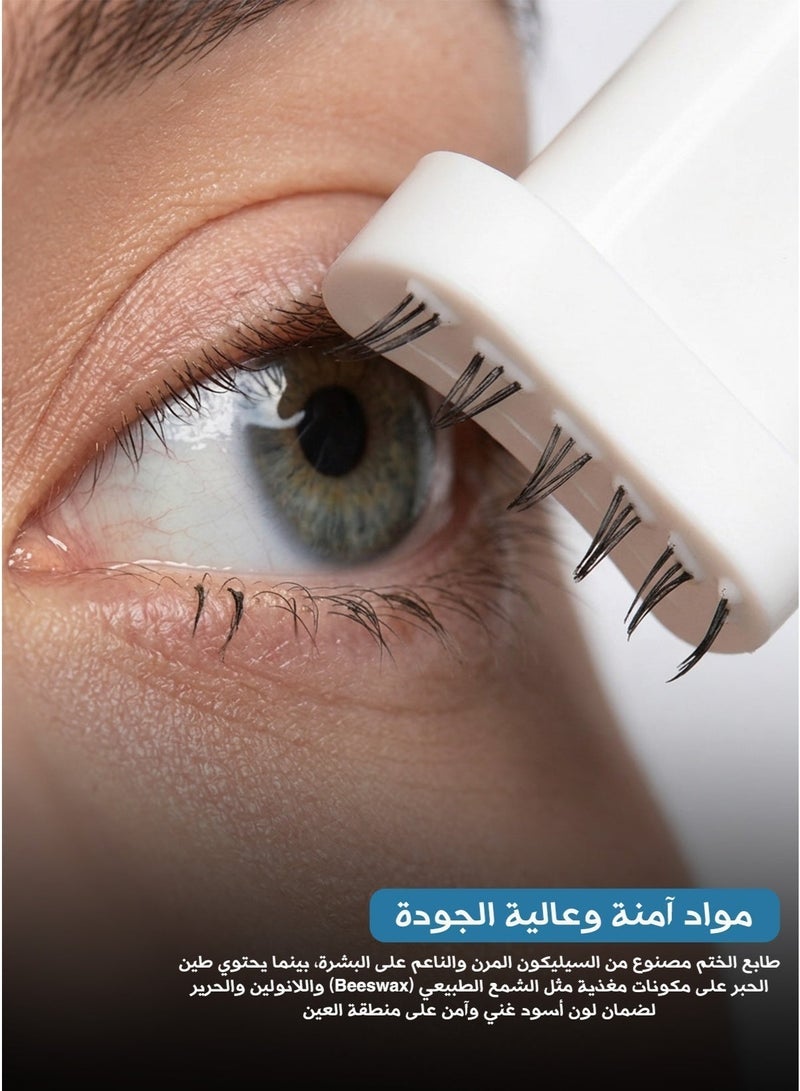 EELHOE Eyelash Stamp – Waterproof, Long-Lasting DIY False Eyelash Stamp with Stamping Clay - Image 4