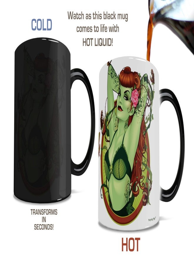 Morphing Mugs DC Comics Justice League (Poison Ivy Bombshell) Ceramic Mug, Black - Image 3