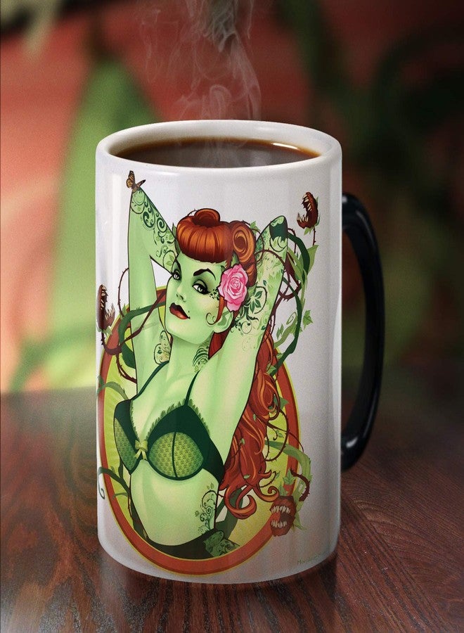Morphing Mugs DC Comics Justice League (Poison Ivy Bombshell) Ceramic Mug, Black - Image 2