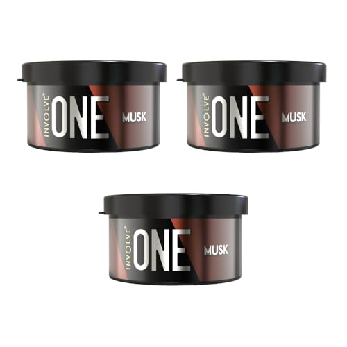 Involve your senses One Musk Organic Car Perfume - Pack Of 3 | Fiber Air Freshener To Freshen'Up Your Car -40g Each | Car perfume | Car accessories interior| Leak Proof - Image 1