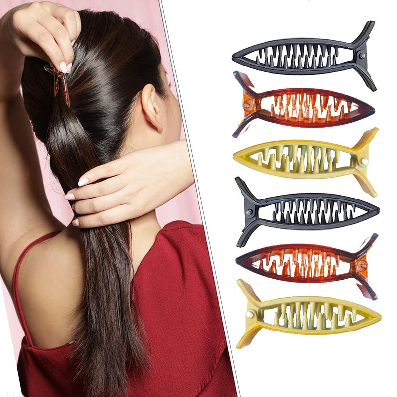 BIRDWARE medium size banana clips Multi Color Imported Rubber Acrylic Material Stone Banana Hair Clips For Women (Multi Colour) | Hair Clutchers | banana clips - Image 1