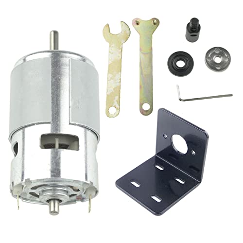 CONQUERALL 775 Motor 12V 8000RPM / 24V 16000RPM Large Torque High Power DC Motor with Saw Blade Connecting Rod Set and Bracket - Image 1