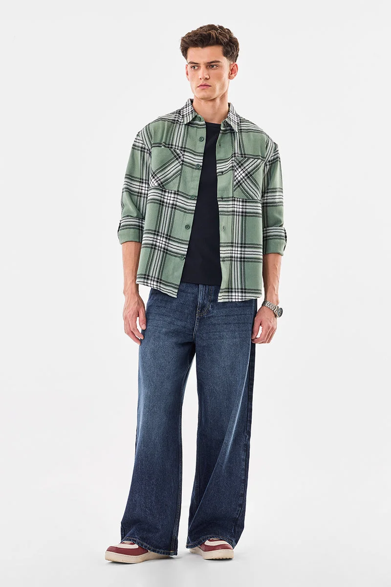 SNITCH Plaid Double Pocket Overshirt