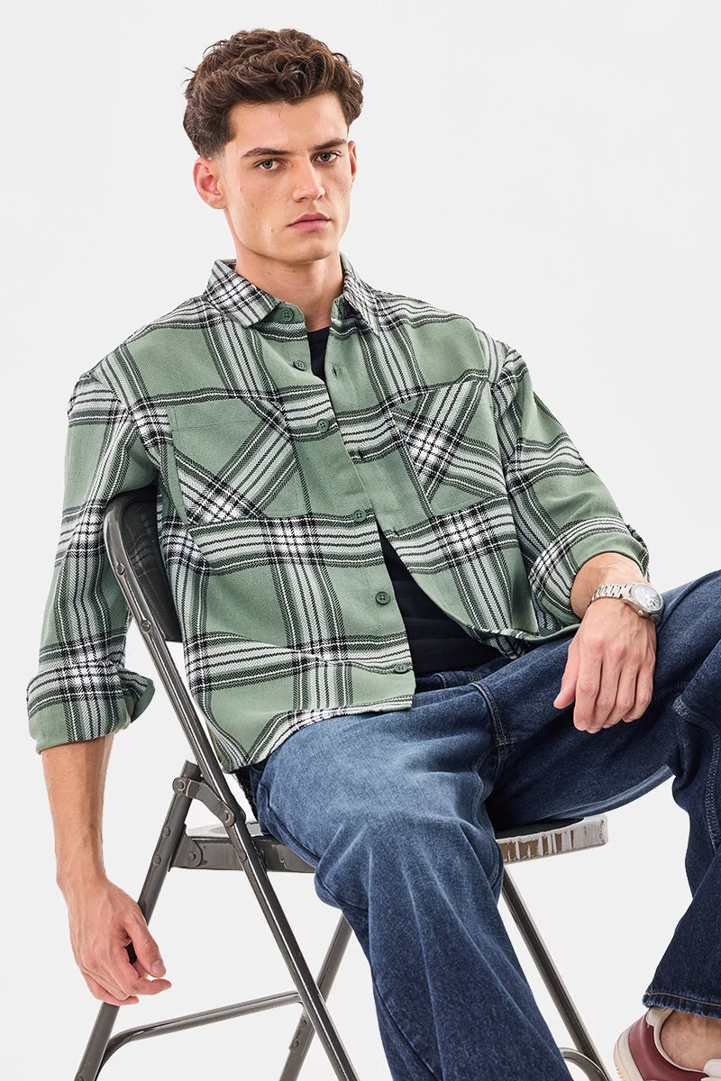 SNITCH Plaid Double Pocket Overshirt