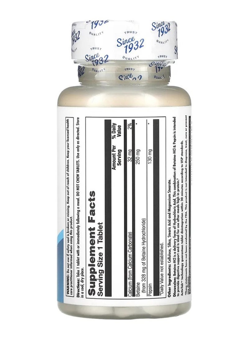 KAL Betaine Hci+ 250Mg 100 Tablets - Image 2