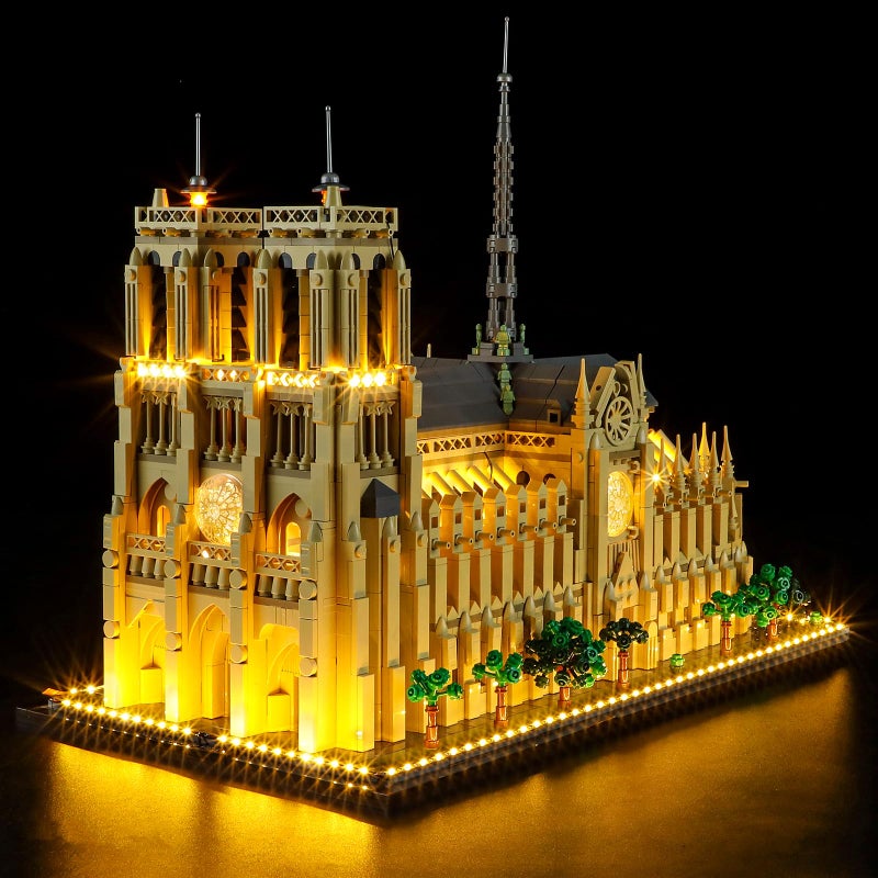 GEAMENT LED Light Kit Compatible with Lego Notre Dame de Paris Lighting Set for Architecture 21061 Model Set Not Included - Image 3