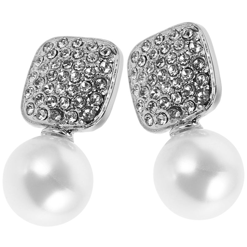 Elegant Earrings for Women Dainty Rhinestone with Faux Earrings Wedding Jewelry for Brides Bridesmaids - Image 1